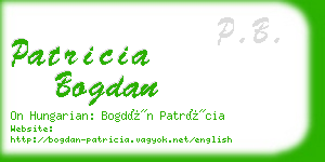 patricia bogdan business card